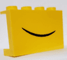Panel 1 x 4 x 2 with Side Supports - Hollow Studs with Black Smile Pattern