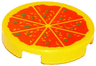 Tile, Round 2 x 2 with Bottom Stud Holder with Pizza Pattern