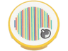 Tile, Round 2 x 2 with Bottom Stud Holder with Super Mario Scanner Code Fruit Pattern (Sticker) - Sets 71407 / 71418