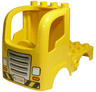 Duplo Car Body Truck 4 x 4 Flatbed with 4 Top Studs with Grille, Headlights, and 'BU1LD4U' Pattern