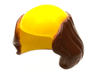 Minifigure, Hair Male Bald Top with Reddish Brown Hair Pattern