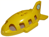 Duplo Airplane Midsize Fuselage Top with Tail with Flower in Red Circle Pattern