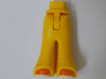 Mini Doll Hips and Trousers Bell-Bottoms with Orange Shoes with White Soles Pattern - Thin Hinge