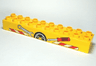 Duplo, Brick 2 x 10 with Tools and Red and White Stripes Pattern
