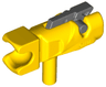 Minifigure, Weapon Gun, Mini Blaster / Shooter / Fire Nozzle with Tow Ball Socket and Dark Bluish Gray Trigger (23922 / 15392)