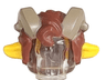 Minifigure, Hair Faun with Ears, Reddish Brown Hair and Dark Tan Horns Pattern