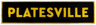 Tile 1 x 4 with 'PLATESVILLE' on Black Background Pattern