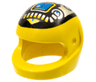 Minifigure, Headgear Helmet Motorcycle (Standard) with Silver and Blue Machinery Pattern