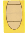 Tile 2 x 3 with Tan Partial Oval with Dark Tan Lines Pattern (Super Mario Iggy Stomach)