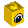 Brick 1 x 1 with Black and White Eye with Pupil Pattern
