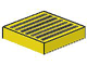 Tile 2 x 2 with Black Grille with 7 Lines Pattern