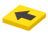 Tile 2 x 2 with Wide Black Arrow Pattern
