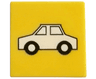 Tile 2 x 2 with White Car Pattern