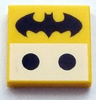 Tile 2 x 2 with 2 Black Dots and Batman Logo Pattern