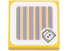 Tile 2 x 2 with Super Mario Scanner Code Lava Bubble Pattern (Sticker) - Sets 71364 / 71369 / 71403 / 71416 / 71419 / 71441