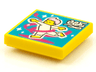 Tile 2 x 2 with BeatBit Album Cover - Ballet Dancer with Magenta Streamer Pattern