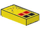 Tile 1 x 2 with Red and Black Buttons Computer Pattern