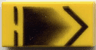 Tile 1 x 2 with Black Chevron, Broken Line, and Faded Pentagon Pattern