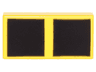 Tile 1 x 2 with 2 Black Squares Large Pattern