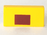 Tile 1 x 2 with Centered Reddish Brown Rectangle Pattern (Minecraft Ocelot Nose)