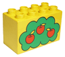 Duplo, Brick 2 x 4 x 2 with Apple Tree Pattern