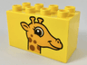 Duplo, Brick 2 x 4 x 2 with Giraffe Head Pattern
