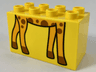 Duplo, Brick 2 x 4 x 2 with Giraffe Feet Pattern