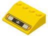 Slope 33 3 x 4 with Silver Car Headlights, Orange Signal Lights, Black Grille with White Triangle in Oval Logo Pattern