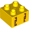 Duplo, Brick 2 x 2 with Hay and 2 Baling Straps Pattern