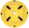 Dish 4 x 4 Inverted (Radar) with Open Stud with Black and Medium Nougat Hubcap Pattern