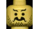 Minifigure, Head Moustache Curly and Split, Short Wavy Eyebrows, Stubble Pattern