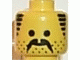 Minifigure, Head Moustache, Stubble and Sideburns Black Pattern