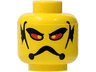 Minifigure, Head Alien with Red Eyes, Frown and Gills Pattern
