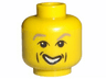 Minifigure, Head Male HP Gilderoy with Light Brown Eyebrows, Cheek Dimple, Open Mouth Smile Pattern