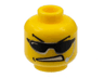 Minifigure, Head Glasses with Sunglasses, Arched Eyebrows, Open Mouth, and Headset Pattern