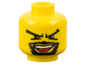 Minifigure, Head Moustache Open Mouth, Goatee, V Brow Eyes Pattern