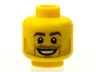 Minifigure, Head Beard Stubble, Brown Eyebrows, White Pupils, Crow's Feet, Open Smile Pattern