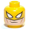 Minifigure, Head Balaclava with Large White Eye Holes over Light Nougat Face, Medium Nougat Cheek Lines and Dimple, Smirk Pattern