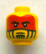 Minifigure, Head Face Paint with Red War Paint Pattern