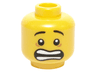 Minifigure, Head Mouth Open Scared, White Pupils and Raised Eyebrows Pattern