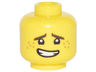 Minifigure, Head Dark Brown Eyebrows, Dark Orange Freckles, Open Mouth Crooked Smile Pattern (Jay)