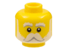 Minifigure, Head White Eyebrows, Moustache, and Beard, Medium Nougat Crow's Feet Pattern