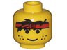 Minifigure, Head Male Headband Red and Freckles Pattern