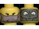 Minifigure, Head Dual Sided Alien Female SW Veil / Gray Face Pattern