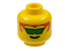 Minifigure, Head Glasses with Green Angled Sunglasses and Brown Hair Pattern