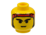 Minifigure, Head Male Eyebrows, Sideburns and Red Bandana Pattern