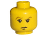 Minifigure, Head Male HP Draco with Brown Eyebrows, White Pupils, Closed Mouth Pattern