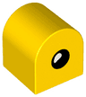 Duplo, Brick 2 x 2 x 2 Slope Curved Double with Eye Open / Closed Pattern on Opposite Sides