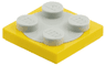 Turntable 2 x 2 Plate with Light Gray Top (3680 / 3679)