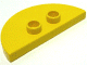 Duplo Tile, Modified 2 x 4 x 1/3 (Thin) Half Circle with 2 Studs